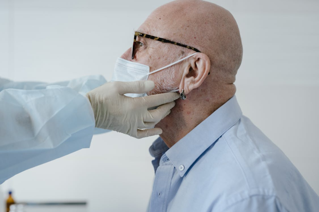patient getting Bell's Palsy Diagnosis