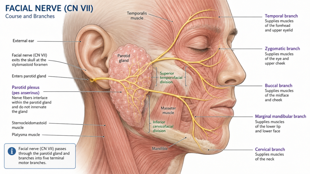 Anatomy of the facial nerve
